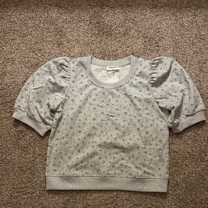 Gray Mittoshop Boutique Shirt with Puff Sleeves